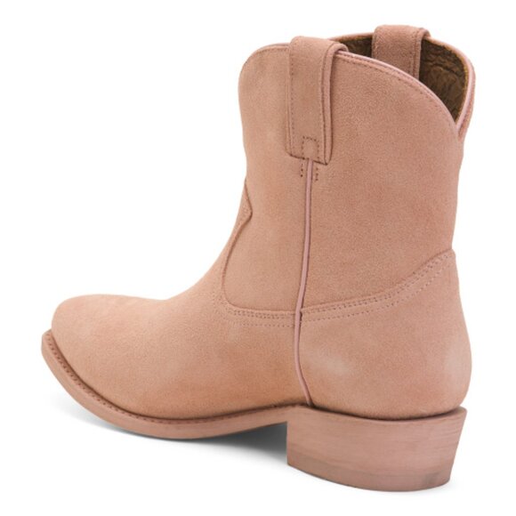 NEW FRYE Billy Short Suede Boots in dusty pink for women 925 13t7 - Picture 9 of 10
